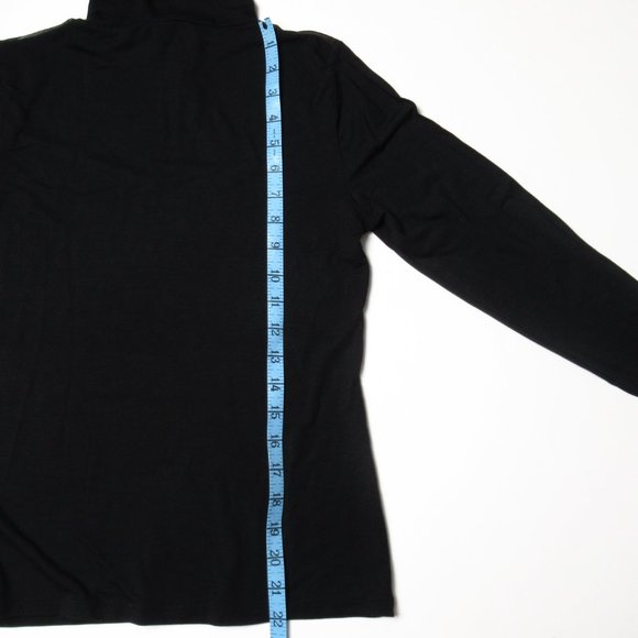 By Anthropologie Sheer Turtleneck Top Black - Small - Picture 9 of 10
